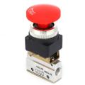 2 Position 3 Way G1/8 Pneumatic Mechanical Valve Push Button Switch MOV-03. 