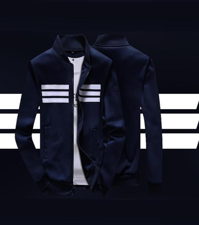 Blue Fleece Sports Jacket For Men