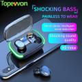 Topewon Y60 Bluetooth Earphone V5.3 TWS Wireless Headphone Stereo Headset Touch Control Earbuds Noise Reduction. 