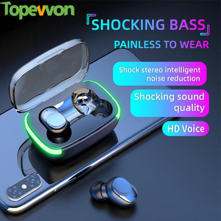 Topewon Y60 Bluetooth Earphone V5.3 TWS Wireless Headphone Stereo Headset Touch Control Earbuds Noise Reduction