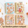 Mini Portable Notebook Planner Notes Capybara Small Notepad Small Random Color Cartoon Capybara Notepads Cute Multifunction Kawaii Capybara Notebook Office Accessories. 
