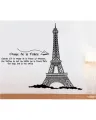 Wall Stickers Eiffel Tower Wall Sticker Paris Famous Building Wall Sticker For Living Room.. 