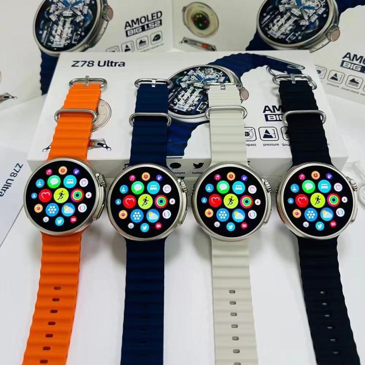 Z78 Ultra True Screw Smart Watch Women Men Smartwatch 1.52"Full Circle Touch HD Large Screen Wireless Charging NFC Bluetooth Call Sport Bracelet