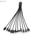 10 in 1 Universal Black USB Cable Fast Charging Line to Multi Plug Cell Phone Charger Cable for Samsung HTC Sony OM 10 in 1 Charging Cable Data Line Muti Wire Charger Adapter USB Mobile Charger Multi Pin Cable 10in1 Universal usb 2.0. 