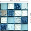 Mosaic Wall Tile Stickers 10 Pieces, DIY Self Adhesive Waterproof Sticky Wallpaper, Kitchen Bathroom Tile Wall Art Decals Home Decoration size : 10cm x 10cm. 