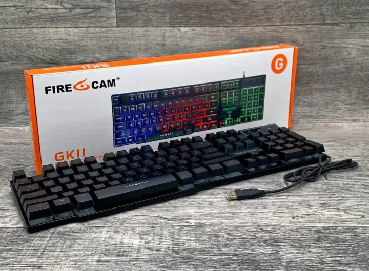 GK11 Wired Gaming Keyboard With RGB Lights - Black | Daraz.pk