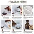 Mini Air Humidifier Ultrasonic USB Aroma Wood Grain-LED Light- Different Designs. 