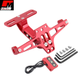 Tail Tidy CNC Adjustable Short Motorcycle Tail With Indicators & Number Plate Holder With Ultra Bright 3 Smd Light Sleek Design For Motorcycle - 3 Color Option - Red, Black, Blue - Universal fitment eg Derbi, Honda, Yamaha etc - Motex Auto Line. 