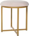 Velvet Cushion Stool X Base Designee For Home Dressing Stool Single Stool Ottoman Stool Fancy Golden Stool Bar Stool Wrought iron. 