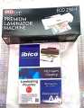 ECOTONE A4 LAMINATION MACHINE + IBICO A4 LAMINATION SHEETS 80+ (100 SHEETS). 