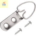 Pack Of 20 Picture Frame Hanger - D Rings Picture Hooks with Screws for Hanging Clock, Paintings, Artwork, Mirrors. 