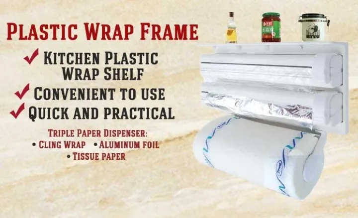 3%20In%201%20Kitchen%20Triple%20Paper%20Roll%20Dispenser%20&%20Holder%20For%20Tissue%20Paper%20Roll,%20Aluminum%20Foil%20And%20Plastic%20Wrapping%20Film/Cling%20Film%20-%20Image%207