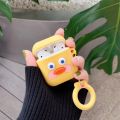 airpods protective sleeve bear apple bluetooth wireless earphone sleeve cartoon cute silicone box shell suitable. 