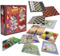 Gamie 10 in 1 Board Game Set, Travel-Friendly Family Board Game Set with Backgammon, Chinese Checkers, Snakes and Ladders, Game of The Goose, Sorry, Draught, Racing, Chess and More. 