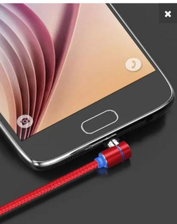 Original Magnetic Fast Charging Cable - Micro USB Android - Type C - Braided LED Fast Charging Cable - Black