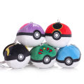 TAKARA TOMY Pokemon Keychain Pikachu Pokeball Plush Toys Pet Elf Ball Doll Soft Stuffed Bag Pendant. 