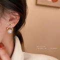 New E 925 Needle Beaded Letter-Printing Pearl tud Earring Korean imple And Compact weet Elegance Earring All-Match Earring Wholeale. 