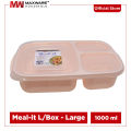 Maxware Household Meal-it Box Large 1000ml, Lunch Box with three portions/Compartments. 