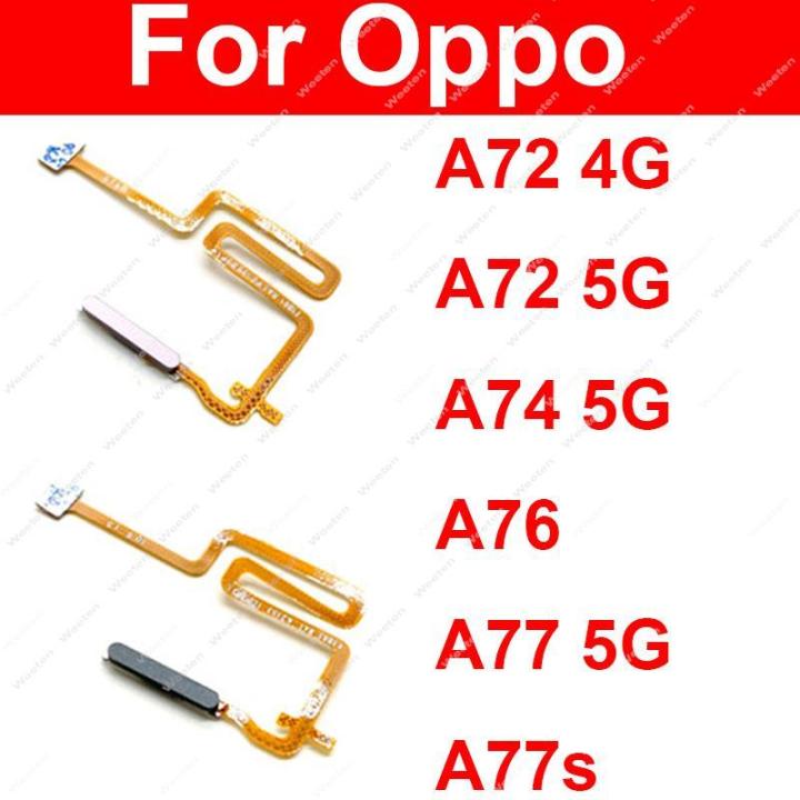 Fingerprint Sensor Flex Cable For OPPO A72 A74 A76 A77 A77S 4G 5G Touch Power Button Finger Print Sensor Flex Ribbon Parts