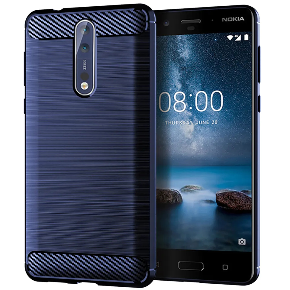 For Nokia 8.3 5G nokia 8V 5G UW Shockproof Fiber Brushed Rubber