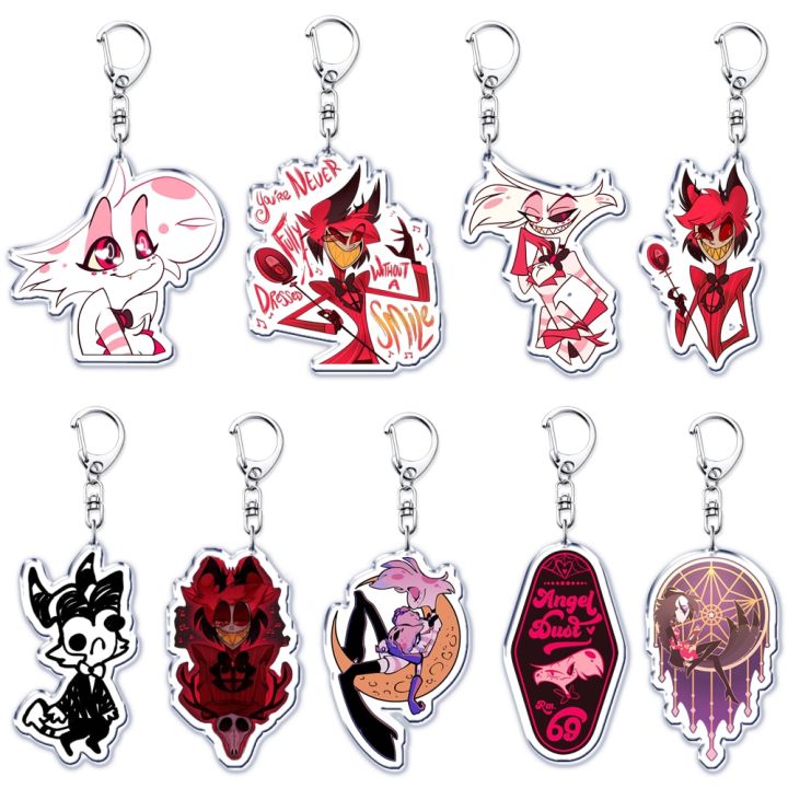 Popular Cartoon Alastor Chibis Key Chain Keychains Ring for Accessories Bag Pendant Keyring Jewelry Fans Love Gifts