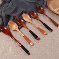 Mixing Stirring Elegant Dinnerware Wooden Tableware Soup Spoons Kitchen Utensil Cutlery Scoop. 