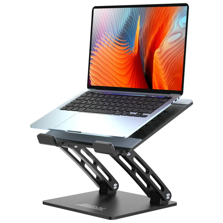 ZAW%20Dual%20Shaft%20Laptop%20Stand%20for%20Desk%20Acrylic,%206MM%20Adjustable%20Desk/Table%20Laptop%20Stand,%20Foldable%20Ergonomic%20Gaming%20Laptop%20Stand%20With%20Anti%20Slip%20Rubbers,%20Compatible%20with%20All%20Laptops%2010-17.3''%20-%20Image%202