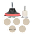 Car Windscreen Glass Scratch Remover 100g Oxide Powder Polishing Kit Wheels Set Polish Pads. 