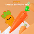 Signature pen can record audio Recording pens Carrot Shape, writing recording pen can recording for 60 seconds. 