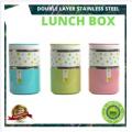 HOMIO DOUBLE LAYER STAINLESS STEEL AIRTIGHT LUNCH BOX 930 ML. 