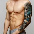 Large Full Arm Sleeve Temporary Tattoo Stencil Sticker Body Art 3D Waterproof. 