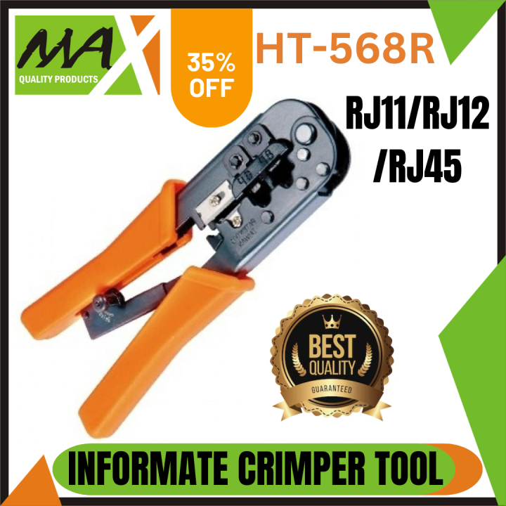 RJ45 MODULAR CRIMPING TOOL INFORMATE RJ45, RJ11 WITH CABLE CUTTER ...