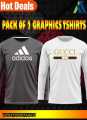 Jersey Graphic Sublimation Full Sleeves Shirt -Pack Of 2 Grey & White. 
