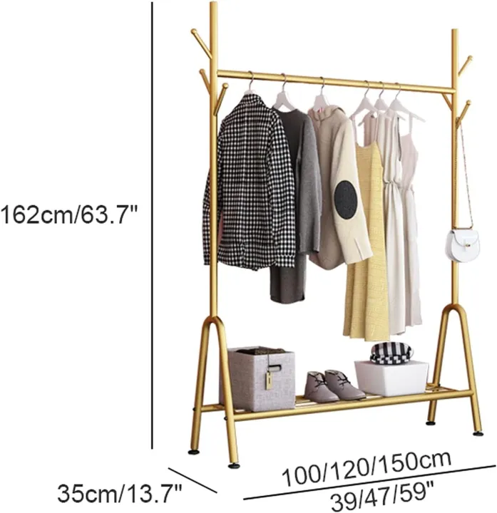 Creative%20Clothes%20Rack%20Garment%20Display%20Stand%20With%20Bottom%20Storage%20Shelf%20And%206%20Hooks%20-%20Image%207