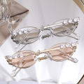 Metal Oval Shades Women Men Rhinestone Diamonds Sunglasses Bling Eyeglasses Frames Uv400 Fashion Eyewear Glasses. 