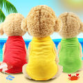 Ready Stock+Super Cheap Dog Clothes Summer 6 Colors Solid color Pet Dog Cat Shirt T-shirt Breathable Pet Vest（XS 1KG-1.5KG）. 