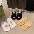 Thick Bottom Fur Slippers Fall and Winter New outside Girls Cartoon Capi Bara Soft Bottom Light Luxury Lightweight Stepping Shit Feeling. 