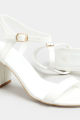 Women Fashion White Block Heels Sandal. 