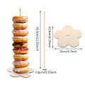High-quality Bagel Stand Wooden Donut Stand Holder for Dessert Table Party Wedding Birthday Sturdy Bagel Display Tower with Quick Assembly Dessert Display Rack. 