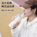 650ml plastic water cup Internet celebrity same style Coke bottle detachable cup anti-leak cup sports water bottle cup with handle. 