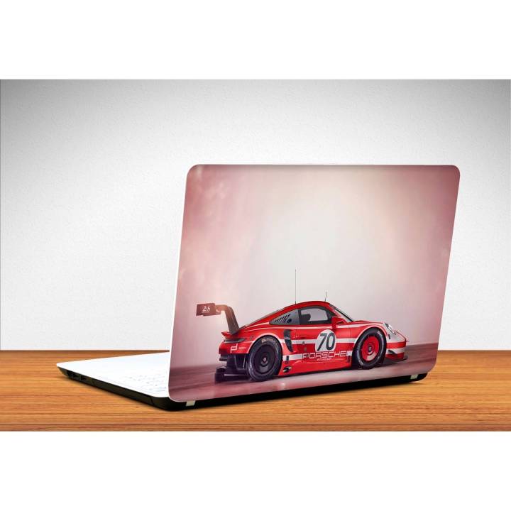 PORSCHE 911 RSR Laptop Skin Vinyl Sticker Decal, 12 13 13.3 14 15 15.4 15.6 inch Laptop Skin Sticker Cover Art Decal Protector Fits All Laptops