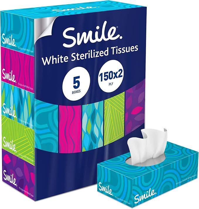 Smile%20Classic%20Pop%20Up%20Sterilized%20White%20Facial%20Tissues%20(150*2ply)%20300%20Sheets,%20Single%20Pack%20-%20Image%205