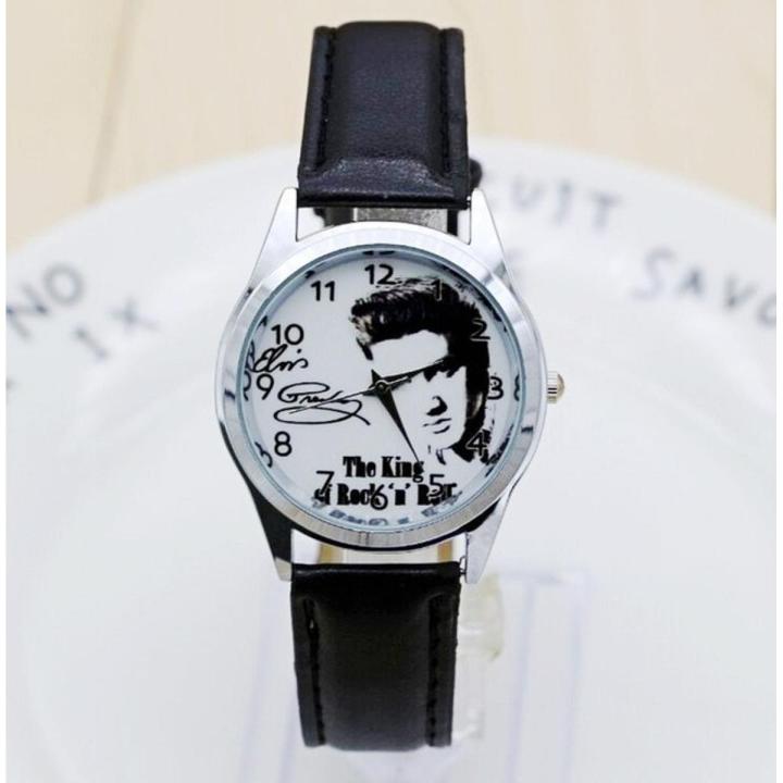 Elvis Presley Wrist Watches Men Activities Quartz Watch Elegant Leather Watch