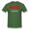 Wanted Black Red Dead Redemption John Marston Dead Eye Game Homme Pure Cotton Oversized Short Sleeve T-shirt. 