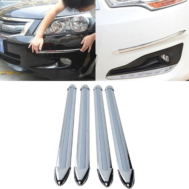 1 4Pcs Car Edge Anti-Collision Strip Bumper Protector Protective Guard Bar Anti-Rub Scrape Bumper Crash Styling Car Accessories