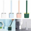 Silicone toilet brush with drain brush holder, toilet cleaning ,bathroom cleaning ,clean, brushes. 
