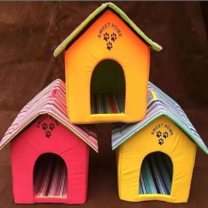 IMPORTED Beautiful CAT & PUPPY House - Large ( Random Colour )