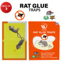 (Pack of 3)WBM Rat Glue Trap (Large) | Sticky Board Mouse Catcher. 