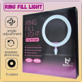 26cm Ring Light With Phone Holder & 3 Shades Of Colour For Videos Photography Studio & Lightining. 