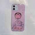 Phone Case OPPO Reno 6 4G Shiny Ring Back Cover Glitter Soft Transparent Doraemon Cases for OPPO Reno6 4G Back Cover Stars Moon Girls. 